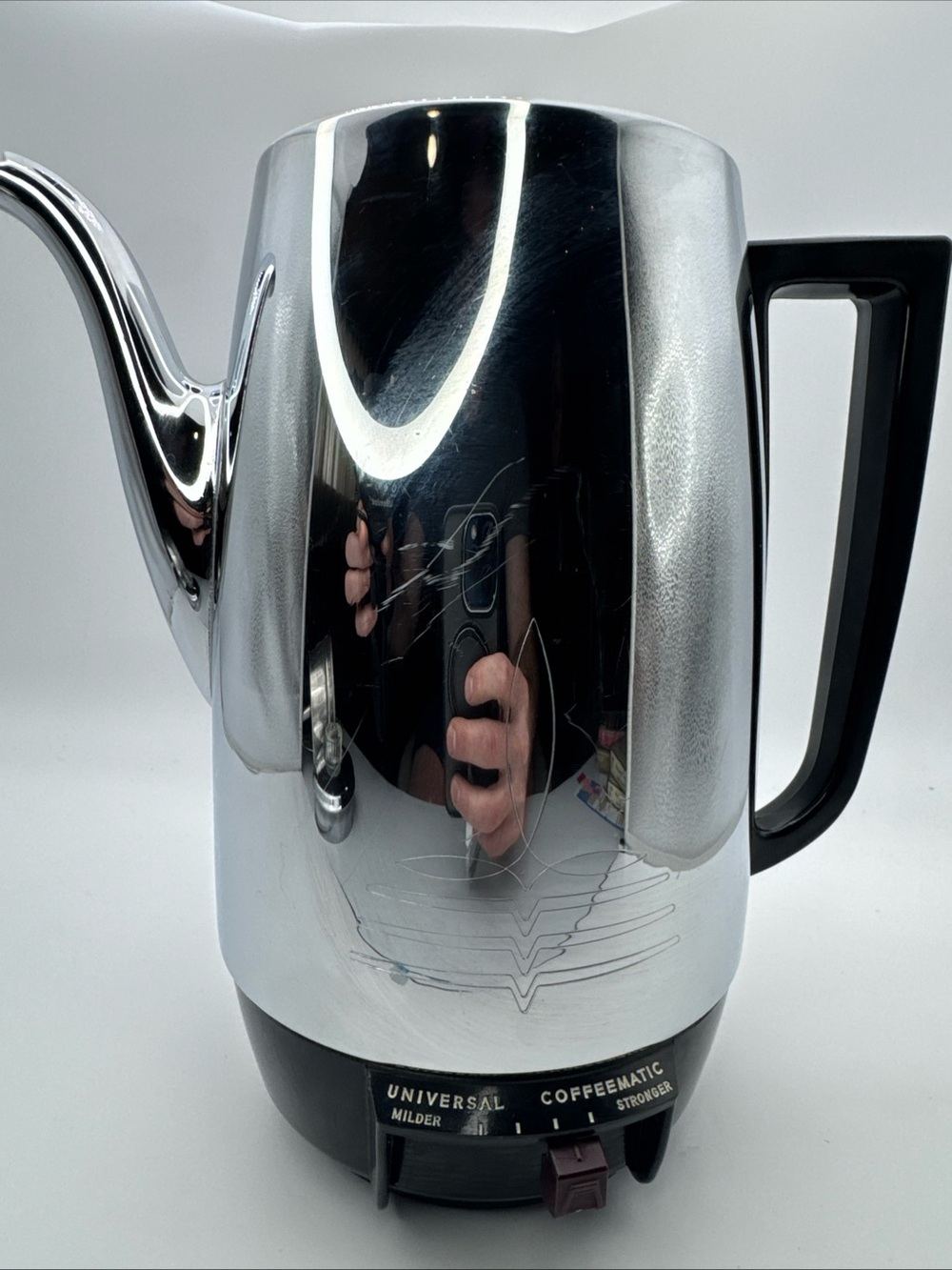 Universal Coffee Maker Silver Coffeematic 4580 Electric Percolator Chrome - Picture 2 of 15
